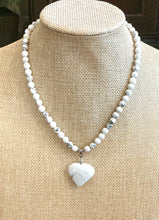 Howlite With Heart Necklace