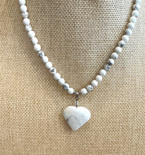Howlite With Heart Necklace