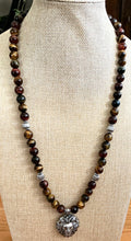Multi Tiger’s Eye Lion Necklace — Handmade Power & Protection