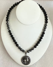 Black Tourmaline & Hematite Necklace with a Capricorn Pendant