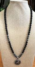Black Tourmaline & Hematite Necklace with a Capricorn Pendant