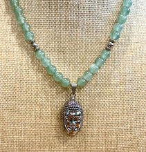 Handmade Aventurine Necklace with Buddha Pendant | Spiritual Jewelry for Peace, Wisdom, & Harmony
