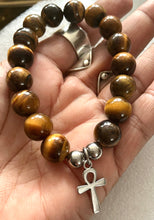 Tiger’s Eye Bracelet with Ankh