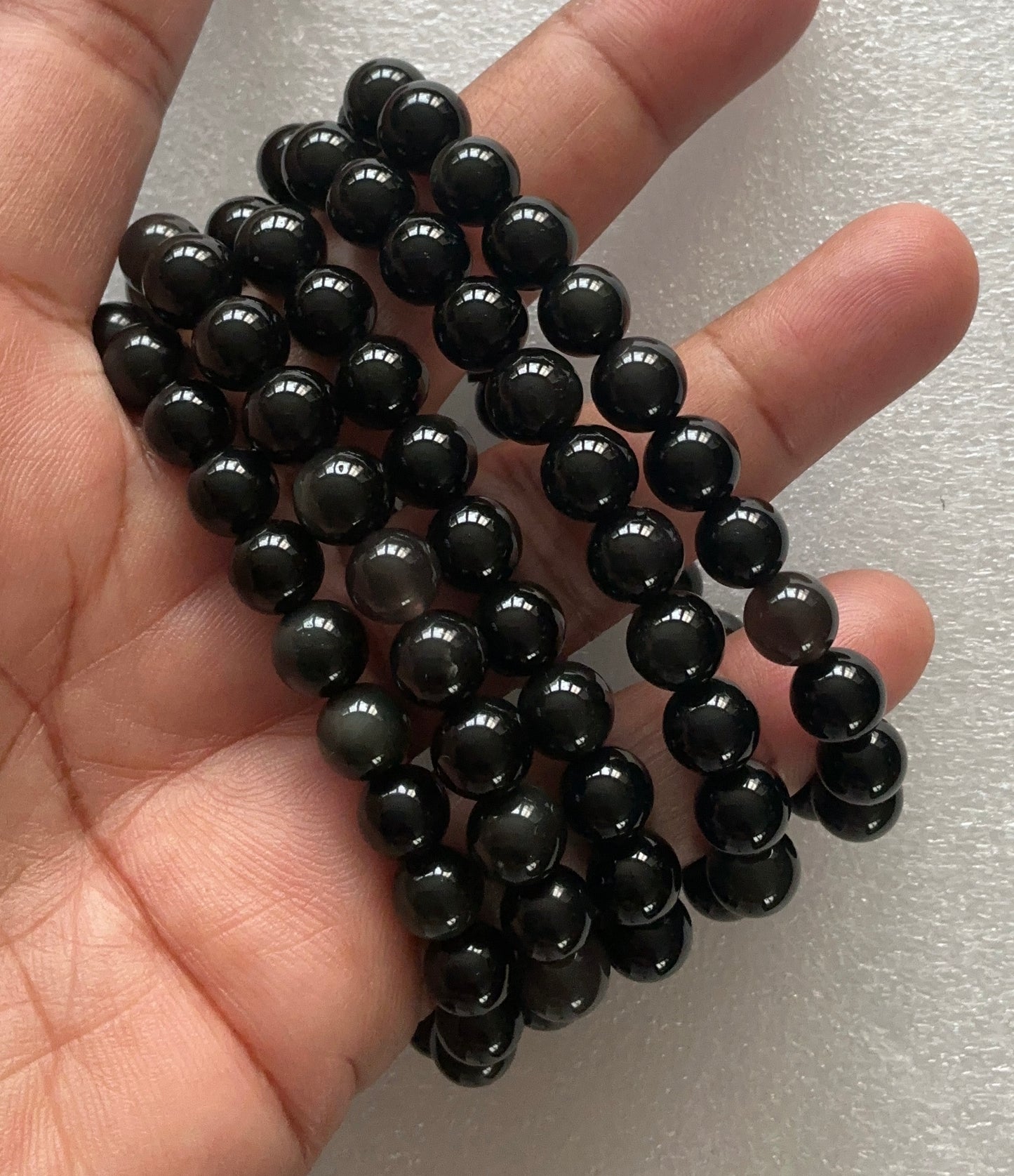 Black Obsidian Bracelet | Protection, Grounding & Energy Shield Crystal Bracelet