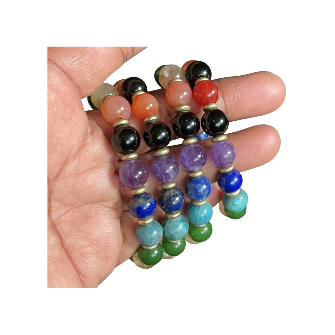 Chakra Balance Bracelet | 7 Chakra Crystal Bracelet for Energy Healing, Protection & Balance