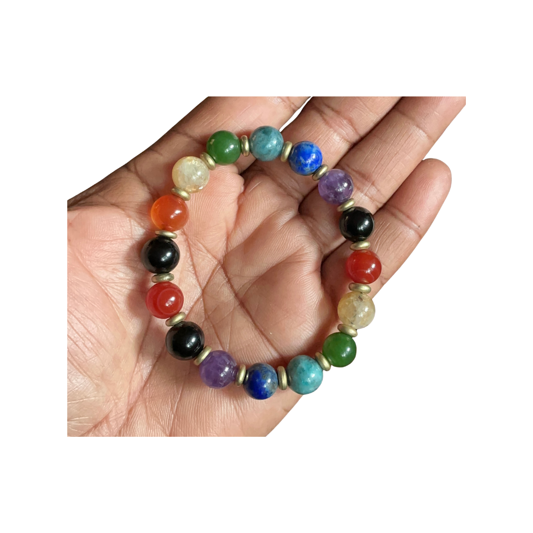 Chakra Balance Bracelet | 7 Chakra Crystal Bracelet for Energy Healing, Protection & Balance