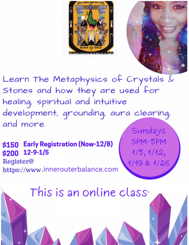 Beginner Healing Crystal Class (January Session Online Only)