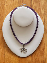 Custom Crystal Beaded Necklaces with Interchangeable Slider Charms (Amethyst)