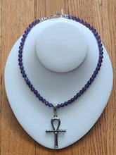 Custom Crystal Beaded Necklaces with Interchangeable Slider Charms (Obsidian)