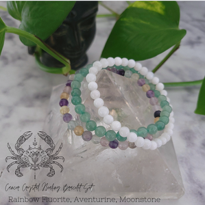 Cancer Zodiac Crystal Bracelet Set