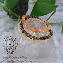 Leo Zodiac Crystal Bracelet Set for Confidence, Creativity & Personal Power