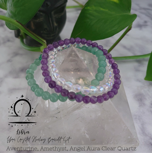 Libra Zodiac Crystal Bracelet Set
