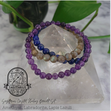 Sagittarius Zodiac Crystal Bracelet Set