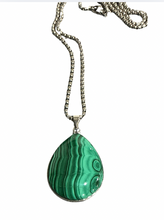 Genuine Malachite Pendant Necklace