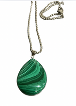 Genuine Malachite Pendant Necklace