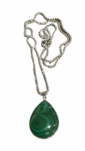 Genuine Malachite Pendant Necklace