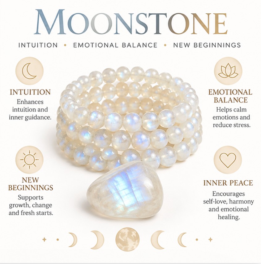 Moonstone Bracelet For Emotional Healing