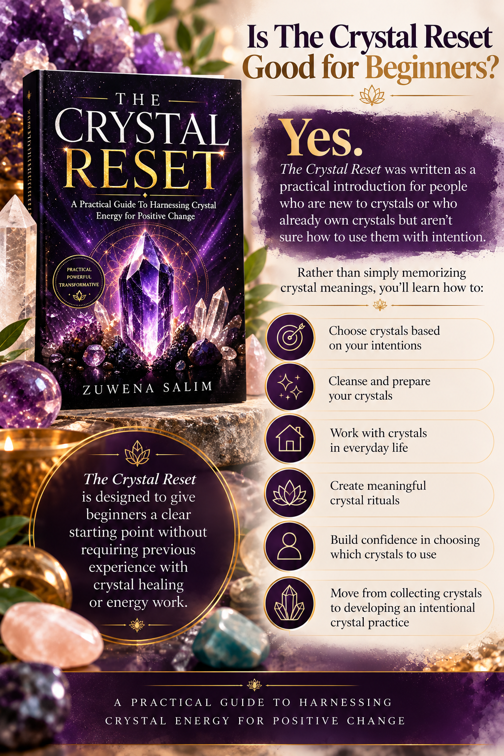 Is the Crystal Reset good for beginners information for the crystal reset crystal healing book.