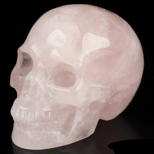 3" Rose Quartz Crystal Skull – The Stone of Love and Compassion
