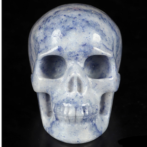 3.5" Hand Carved Blue Aventurine Skull