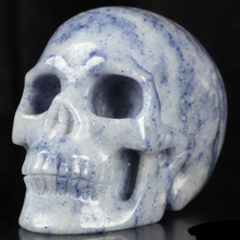 3.5" Hand Carved Blue Aventurine Skull