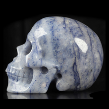 3.5" Hand Carved Blue Aventurine Skull