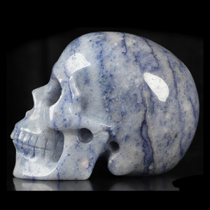 3.5" Hand Carved Blue Aventurine Skull