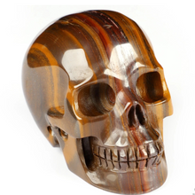 3" Hand Carved Tiger Iron Skull