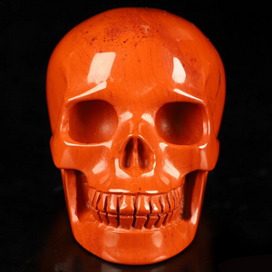 3" Hand Carved Red Jasper Skull