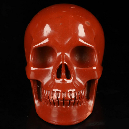 3.5" Hand Carved Red Jasper Skull
