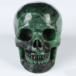 3" Hand Carved Ruby Zoisite Skull
