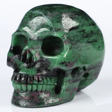 3" Hand Carved Ruby Zoisite Skull