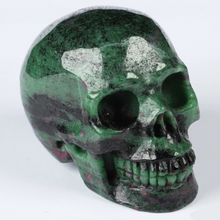 3" Hand Carved Ruby Zoisite Skull