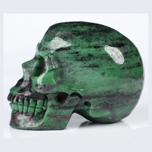3" Hand Carved Ruby Zoisite Skull