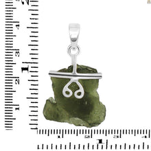 Rough Moldavite Sterling Silver Pendant