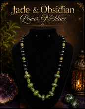 Nephrite Jade & Obsidian Necklace