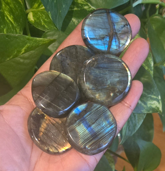 Super Flashy Labradorite Worry Stones