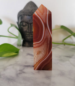 Carnelian Druzy Point