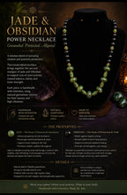 Nephrite Jade & Obsidian Necklace