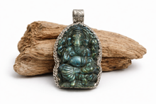Labradorite Ganesh Head Pendant