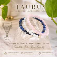 Taurus Zodiac Crystal Bracelet Set