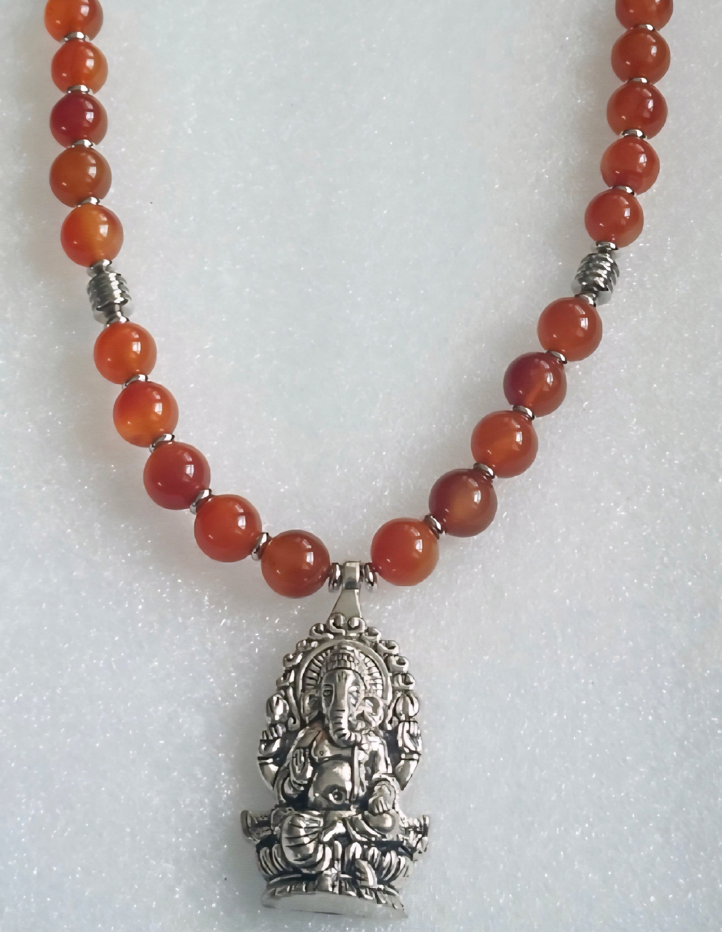 Carnelain Ganesh Necklace – Handmade Sacred Jewelry