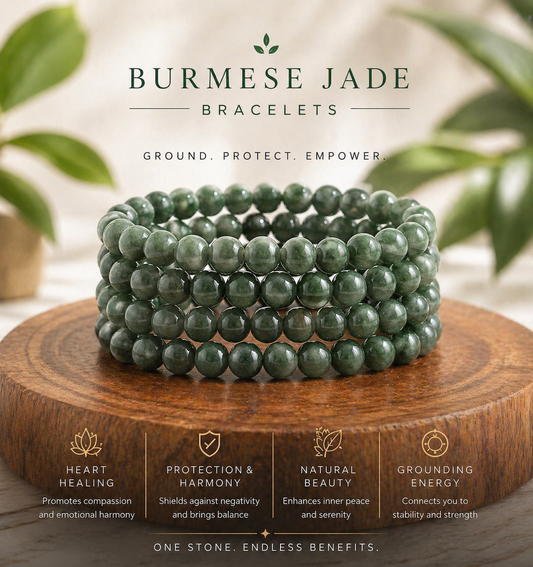 Burmese Jade Bracelet – Attract Wealth, Protection & Emotional Balance