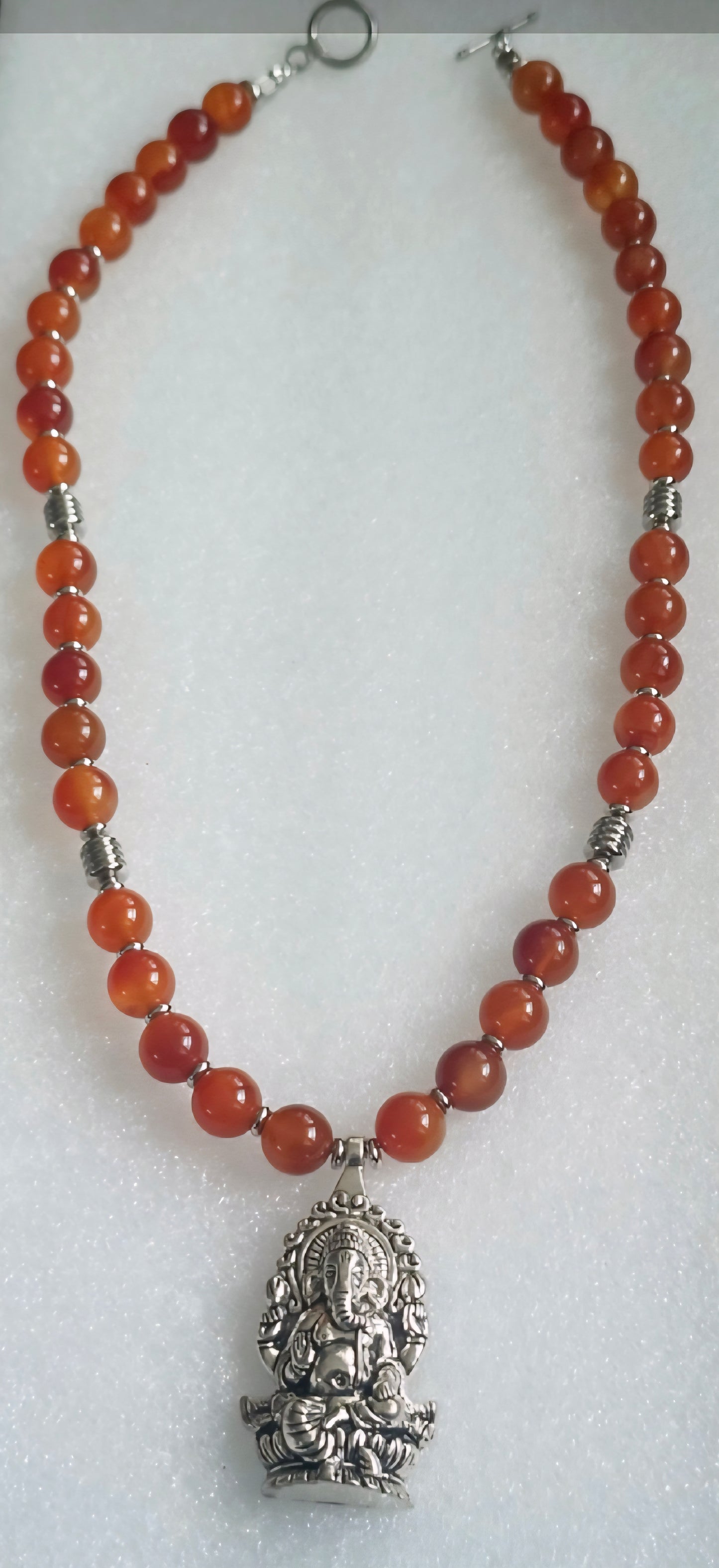 Carnelain Ganesh Necklace – Handmade Sacred Jewelry