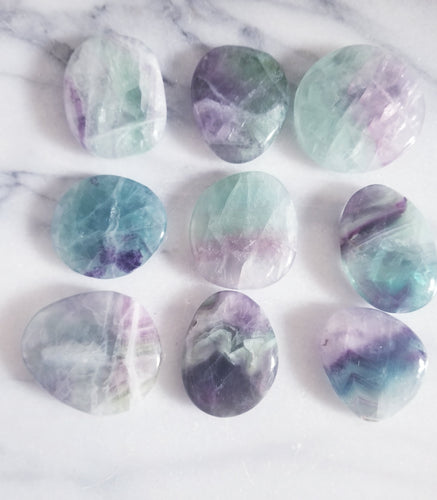 Fluorite Pocket Worry Stones (medium size)