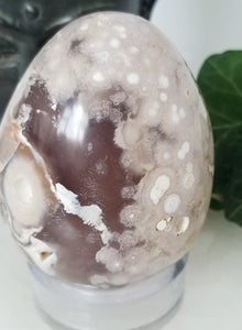 Plume Flower Agate Egg