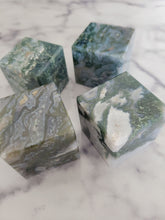 XL Moss Agate Cube