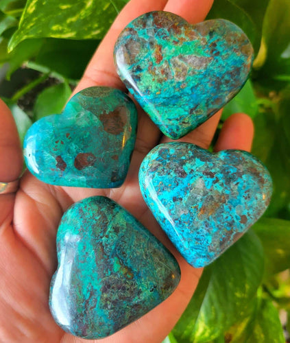 Chrysocolla Puffy Heart
