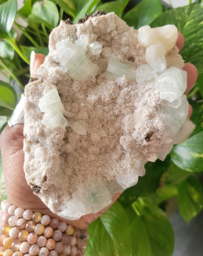 Apophyllite with Stilbite Cluster