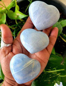 Blue Calcite Puffy Heart